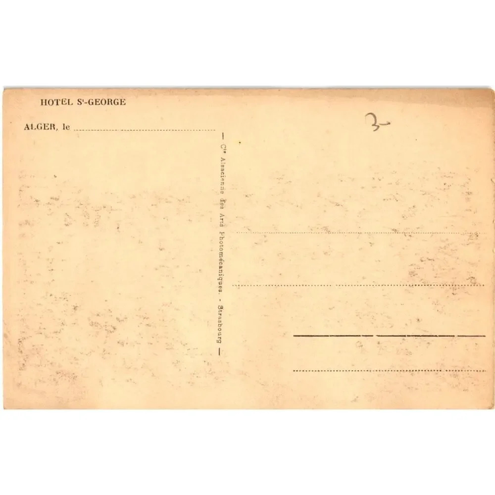 138 Alger Hotel S-George Algeria Postcard - Picture 2 of 2